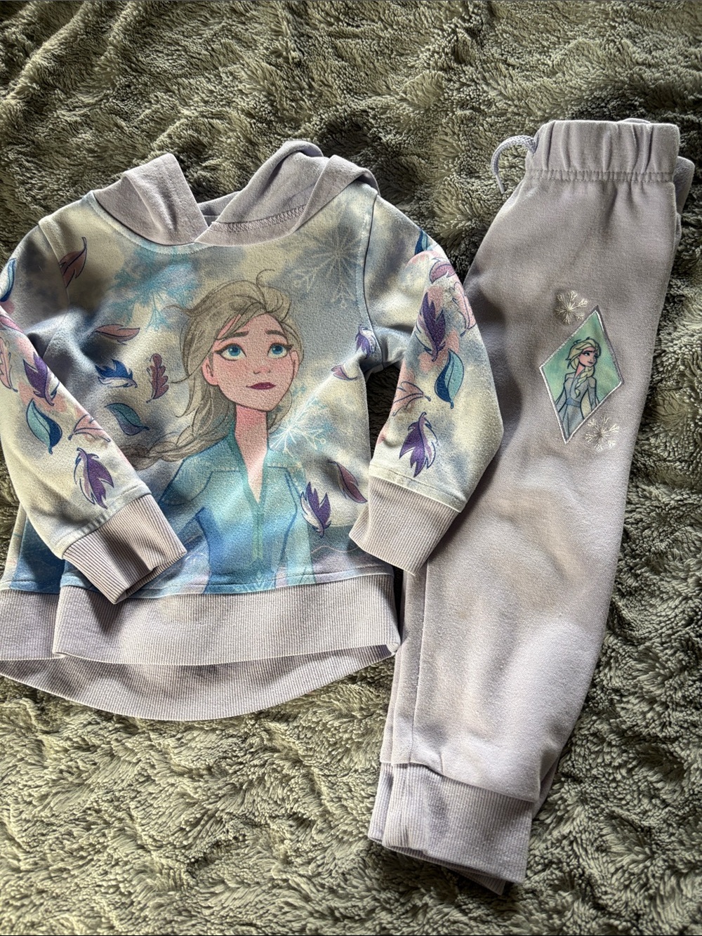 Disney Elsa Lavender & Blue Hoodie and Joggers Set